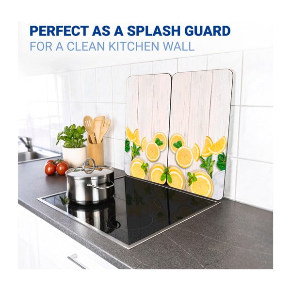 Protecții de aragaz 2 buc. din sticlă temperată 52x30 cm Lemons – Wenko-image-4