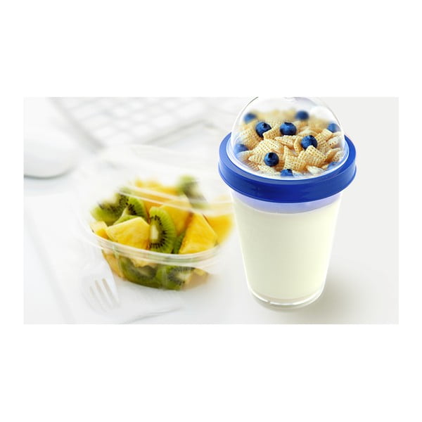 Pahar pentru gustari Asobu Yo2GO, 360 ml, albastru-image-2