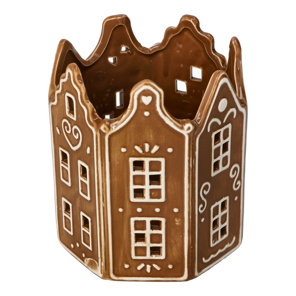 Sfeșnic din ceramică cu model de Crăciun Vinterby – Dakls