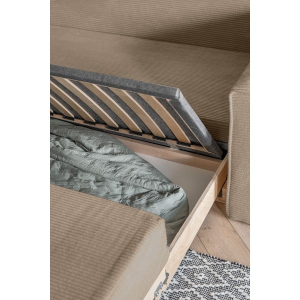 Canapea bej extensibilă 168 cm Lucky Lucy – Miuform-image-4