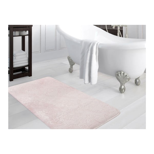 Covoraș baie Madame Coco Smooth, 100 x 150 cm, roz pudră