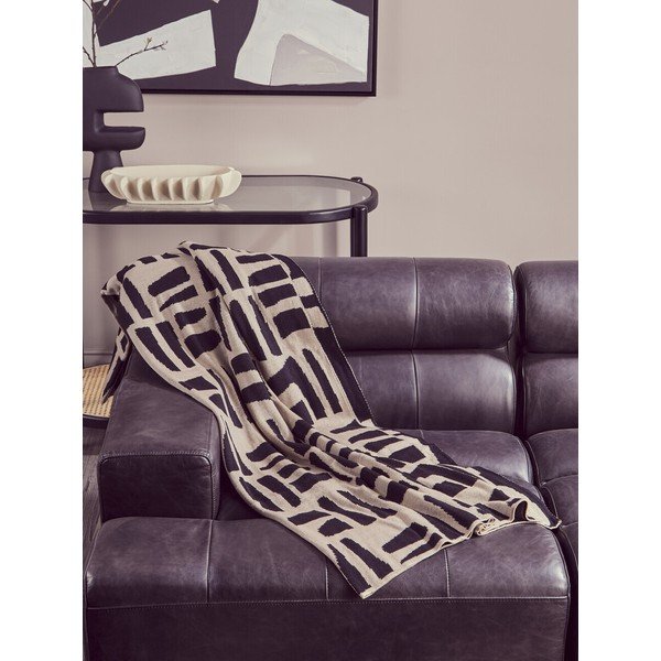 Masă consolă neagră/în culoare naturală cu blat din sticlă 49x100 cm Cebu – Premier Housewares-image-4