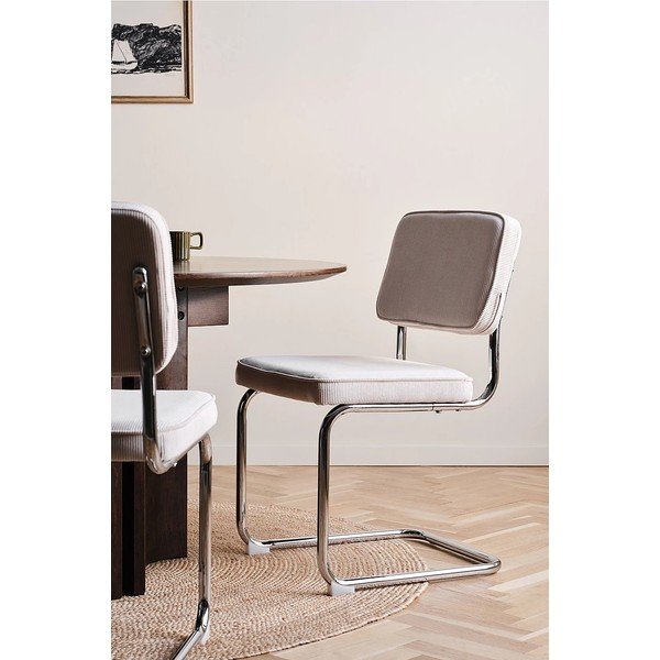Scaune de dining albe balansoar 2 buc. din metal Hjo – Jotex-image-1
