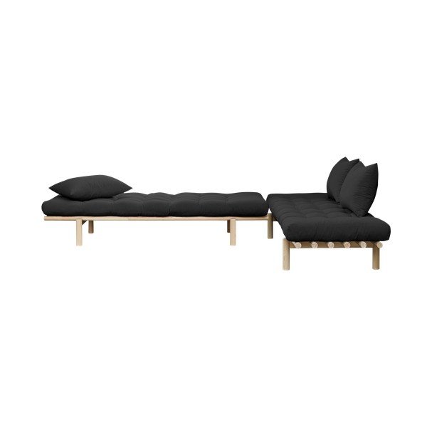 Canapea neagră extensibilă 200 cm Pace - Karup Design-image-4