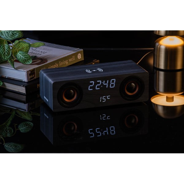 Radio cu ceas deșteptător digital cu încărcător wireless Classic BT – Karlsson-image-4