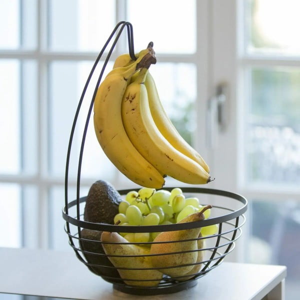 Coș cu cârlig pentru fructe iDesign Austin, ø 27,31 cm, negru-image-1