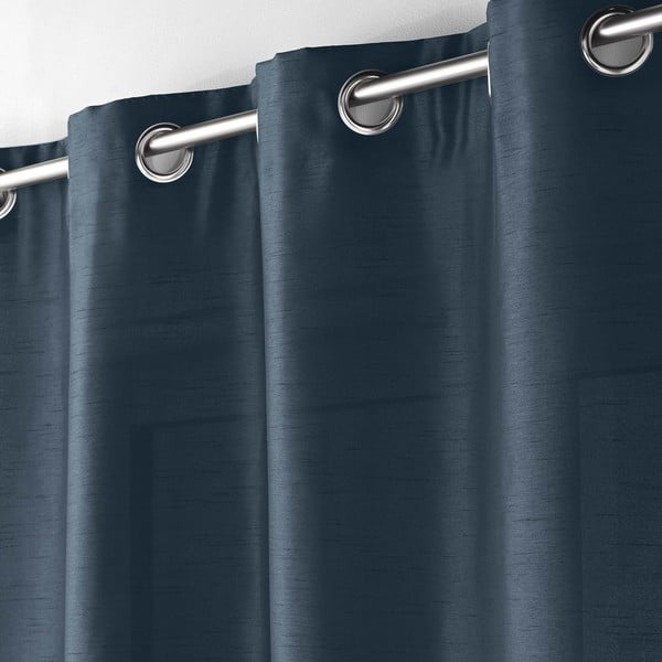 Draperie albastru-închis din microsatin 140x240 cm Shana – douceur d'intérieur-image-2