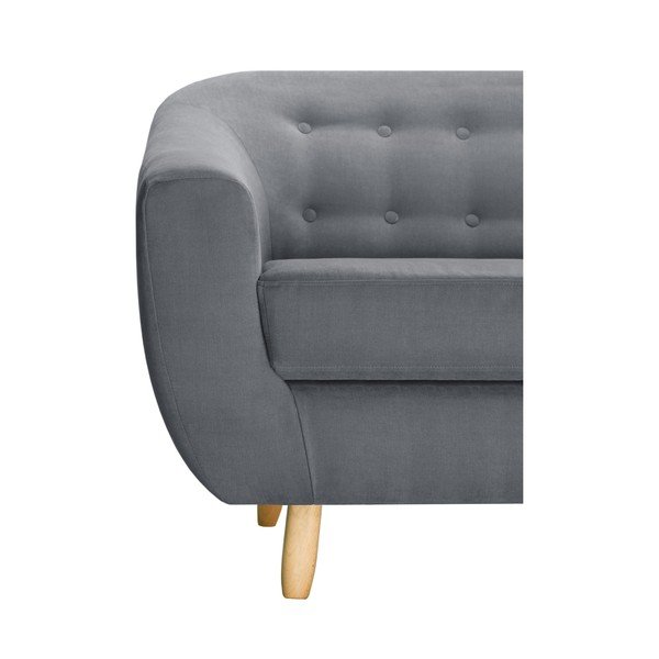 Canapea pentru 2 persoane Jalouse Maison Vicky, gri-image-4