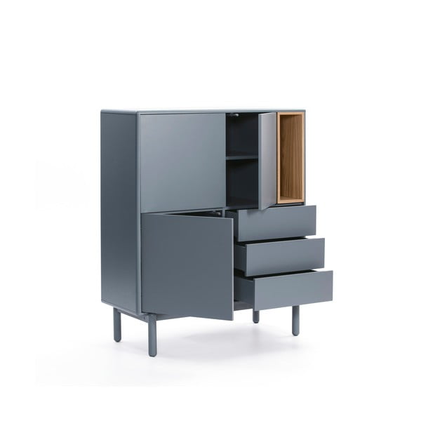 Comodă albastră/gri înaltă 100x120 cm Corvo – Teulat-image-3