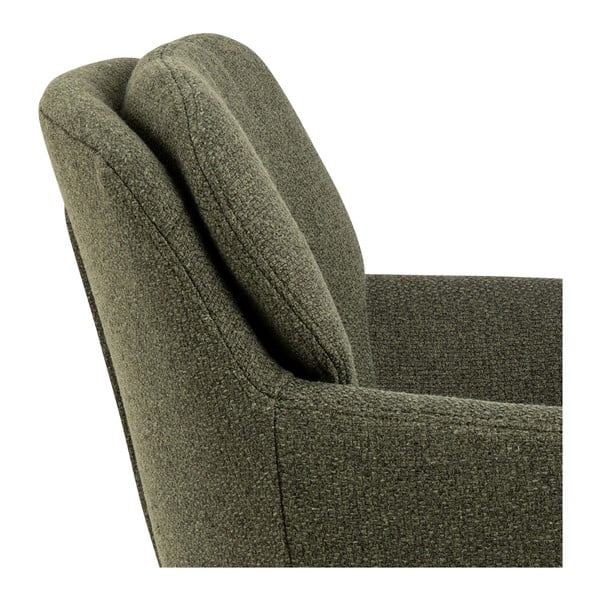 Scaun de sufragerie kaki cu cotiere tapițat Dora – Actona-image-4