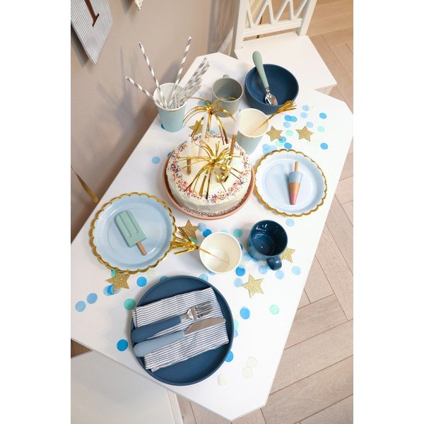 Tacâmuri pentru copii, verde/albastru din silicon 3 buc. Ocean Mix – Cam Cam Copenhagen-image-2