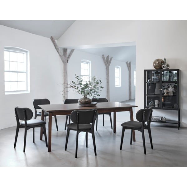 Masă de dining extensibilă cu blat cu aspect de lemn de stejar 95x190 cm Baro – Unique Furniture-image-1