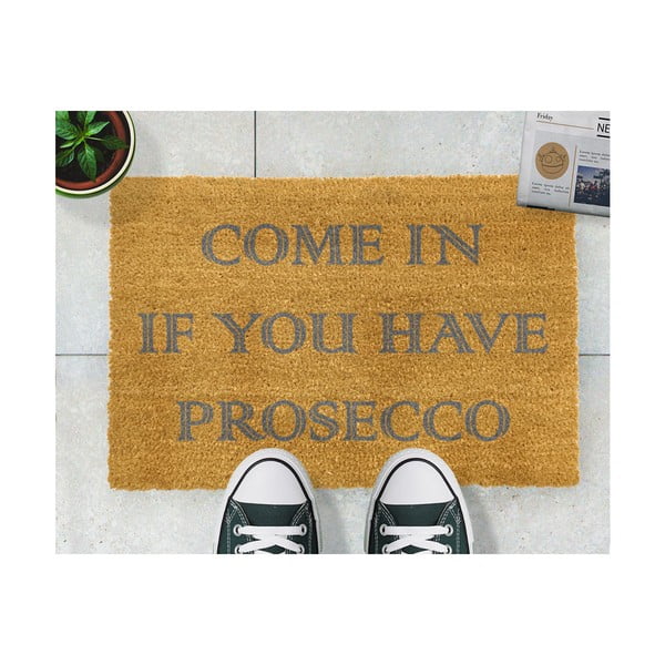 Covoraș intrare din fibre de cocos Artsy Doormats Come In If you Have Prosecco, 40 x 60 cm-image-2