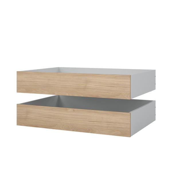 Sertare sub pat în culoare naturală 2 buc. 90x190/140x190 cm Naia – Tvilum-image-3