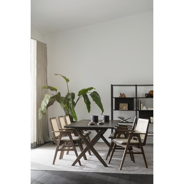Masă de dining cu blat cu aspect de lemn de stejar 230x95 cm Calverton - Rowico-image-1