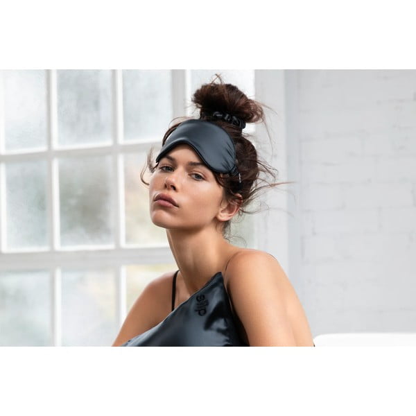 Mască de dormit neagră din mătase Black – slip-image-1
