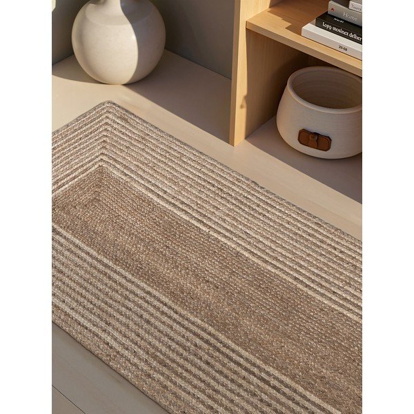 Covor tip traversă în culoare naturală deschisă/în culoare naturală închisă reversibil/țesut manual din iută 80x300 cm Juno – Hanse Home-image-2