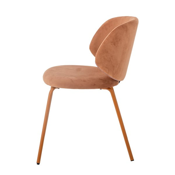 Scaune de dining portocalii 2 buc. din catifea Ponte – Bloomingville-image-4
