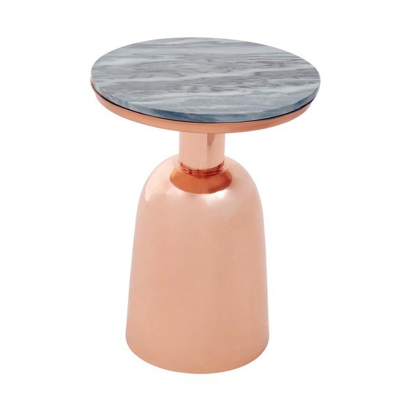 Măsuță auxiliară rotundă cu blat din marmură ø 48 cm Amira – Premier Housewares