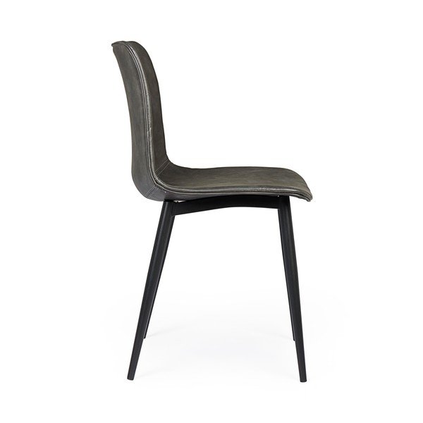 Scaun de dining negru din imitație de piele Kyra – Bizzotto-image-3