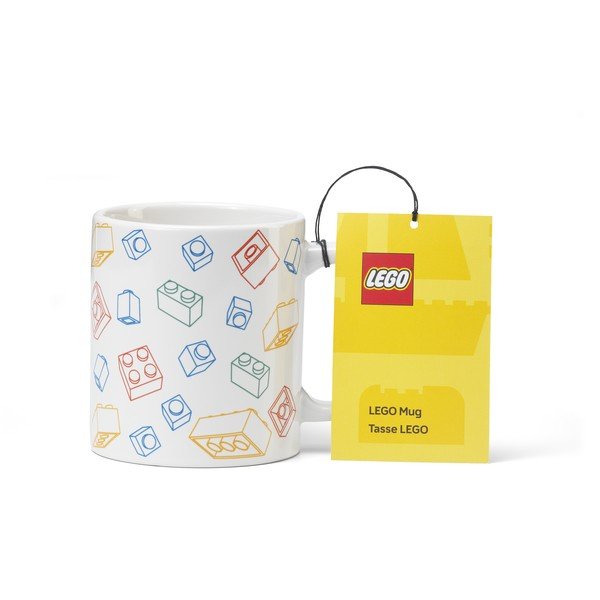 Cană pentru copii albă din ceramică 300 ml Bricks – LEGO®-image-1