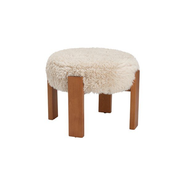 Scaun tip taburet bej tapițat Mammut – Ellos Home