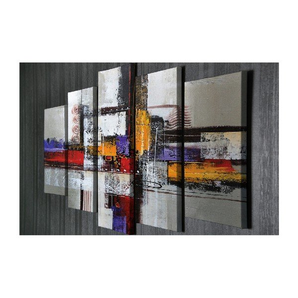 Tablou pe pânză din 5 piese Abstract-image-3