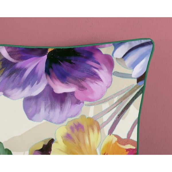 Lenjerie de pat din bumbac organic pentru pat de o persoană Descanso Flower Garden, 140 x 220 cm-image-4