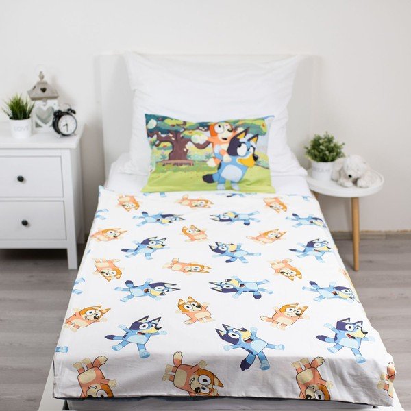 Lenjerie de pat pentru copii din bumbac pentru pătuț 100x135 cm Bluey – Jerry Fabrics-image-2