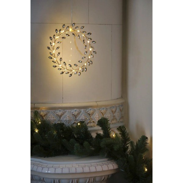 Decorațiune luminoasă de Crăciun alămie cu baterii ø 19 cm Aria – Markslöjd-image-1