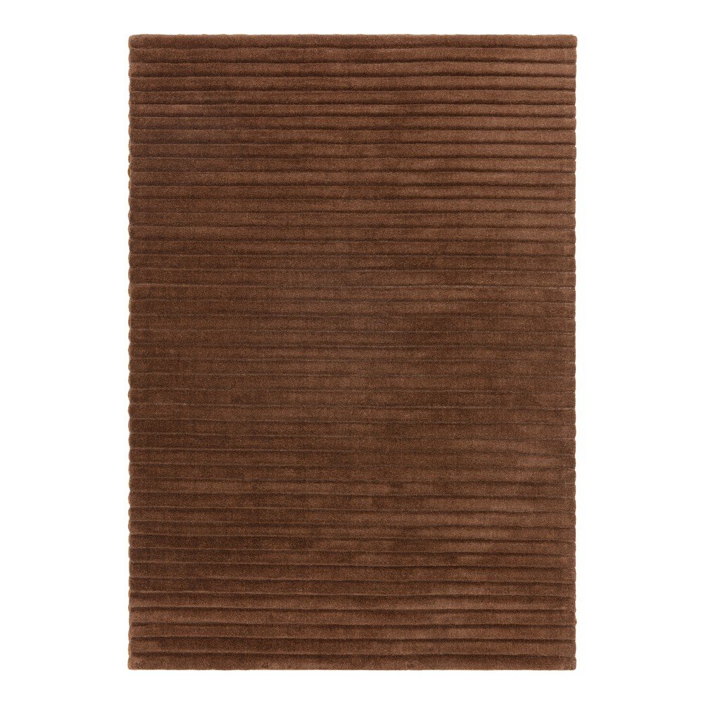 Covor maro închis țesut manual din lână 160x230 cm – Asiatic Carpets