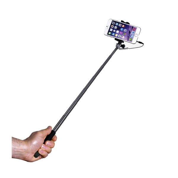 Selfie stick negru cu declanșator Celly Mini Selfie, jack 3,5 mm-image-1