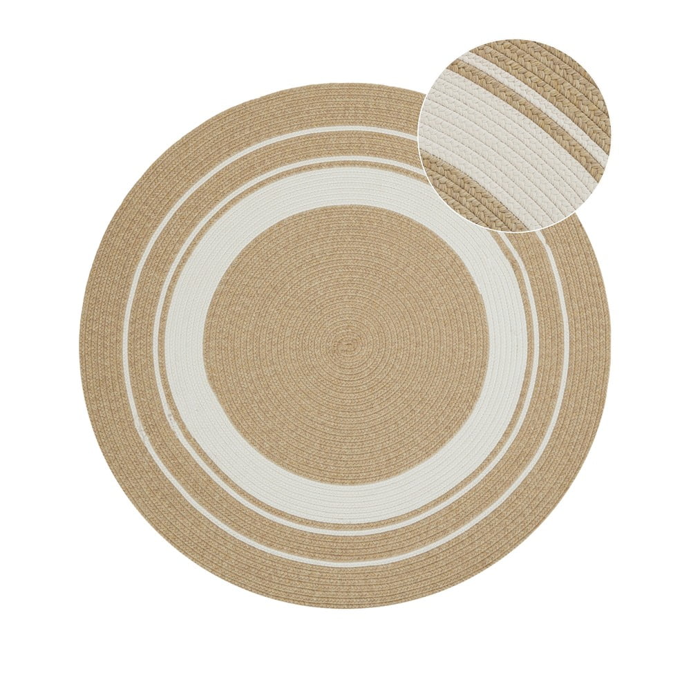 Covor rotund de exterior în culoare naturală ø 150 cm - NORTHRUGS