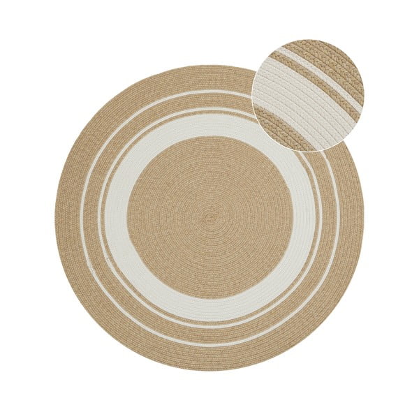 Covor rotund de exterior  în culoare naturală ø 200 cm - NORTHRUGS