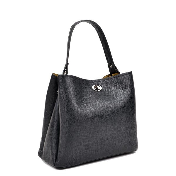 Geantă din piele Luisa Vannini Simplio, negru-image-2