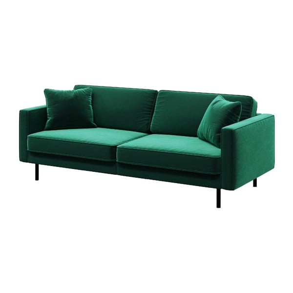 Canapea verde cu tapițerie din catifea 207 cm Kobo – MESONICA-image-2