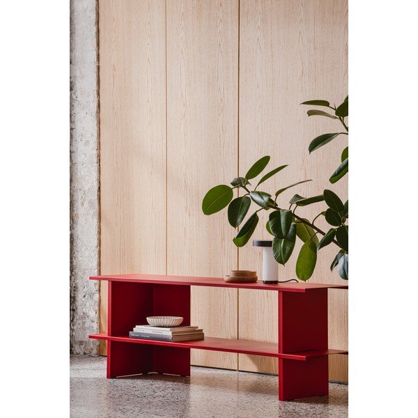 Etajeră roșie din metal 160x57x37 cm Hes – noo.ma-image-1