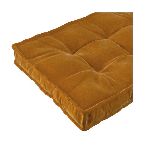 Saltea galben muștar pentru copii 60x120 cm Posh Velvet - Yellow Tipi-image-1