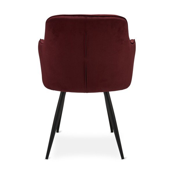 Scaune de dining burgundy 2 buc. din catifea Nadja – Furnhouse-image-2