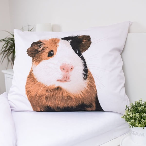 Lenjerie de pat pentru copii albă din bumbac pentru pat de o persoană 140x200 cm Guinea Pig – Jerry Fabrics-image-3
