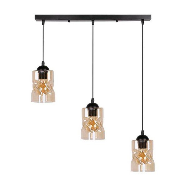 Lustră neagră cu abajur din sticlă 10x62 cm Felis – Candellux Lighting-image-3