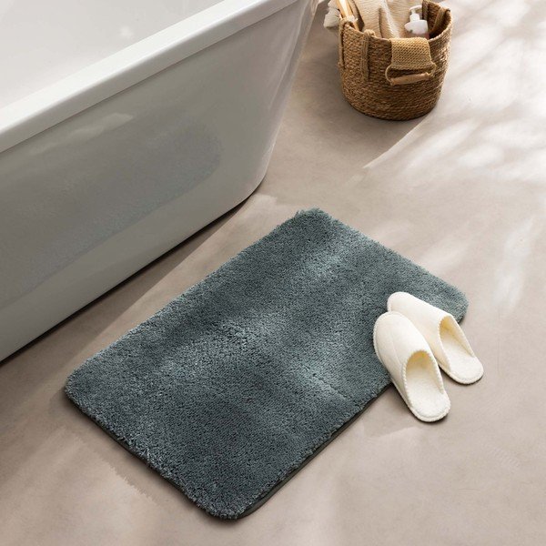 Covoraș de baie verde prăfuit 50x80 cm Mael – douceur d'intérieur-image-1