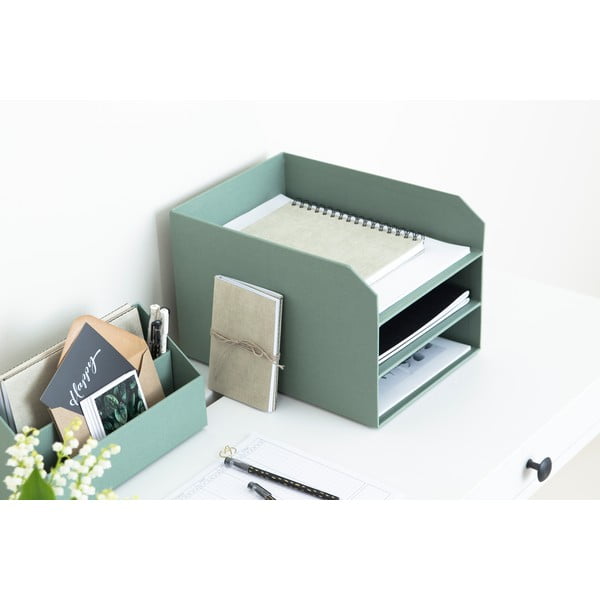 Organizator verde pentru documente din carton Trey Canvas Paper Laminate – Bigso-image-1