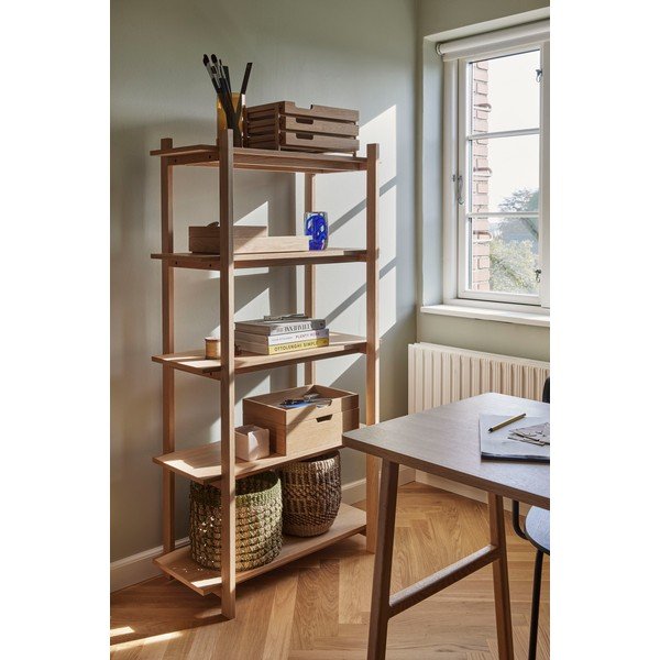 Etajeră în culoare naturală cu aspect de lemn de stejar 80x150x39 cm Epoch – Hübsch-image-1