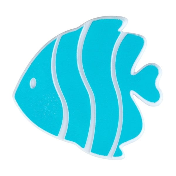 Set 5 suporturi antiderapante pentru cadă Wenko Fish, albastru deschis