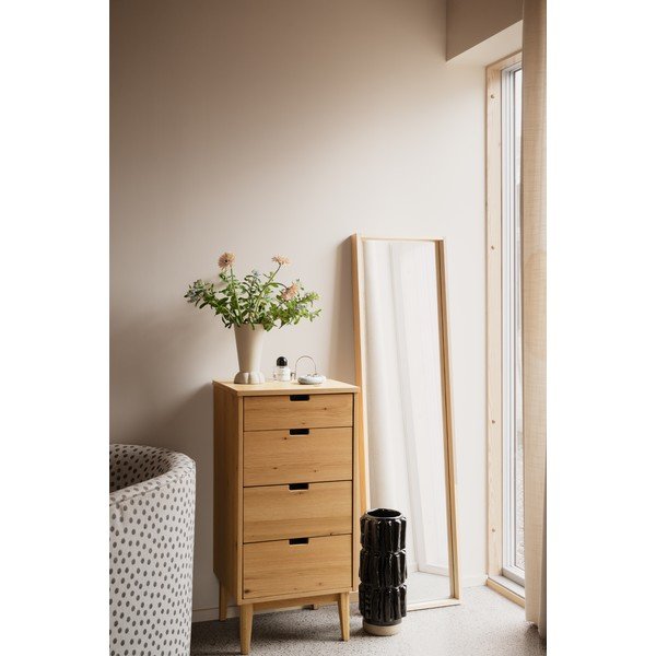 Comodă în culoare naturală din lemn de stejar 45x92x38 cm Garrison – Rowico-image-4