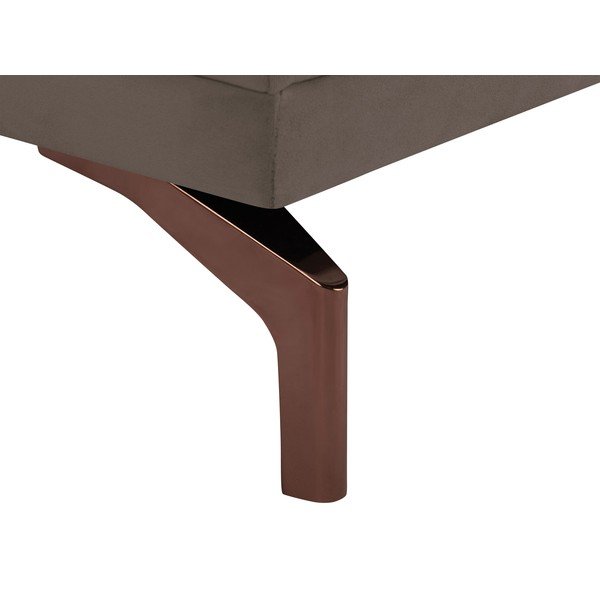 Canapea cu 2 locuri şi picioare metalice aurii Windsor & Co Sofas Jupiter, maro-image-4