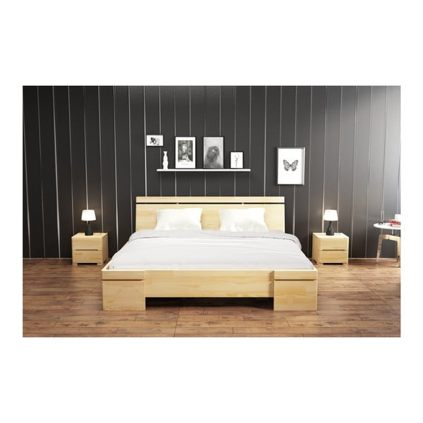 Pat dublu din lemn de pin SKANDICA Sparta Maxi, 140 x 200 cm-image-4
