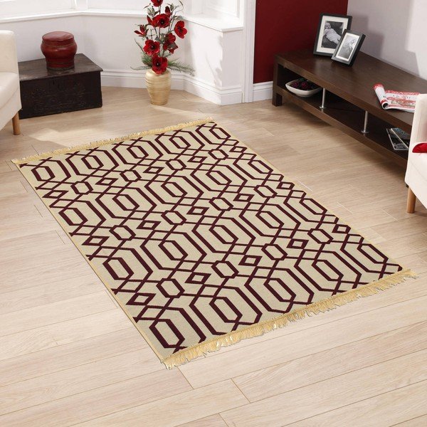 Covor Ya Rugs Kenar, 80 x 150 cm, vișiniu-image-1