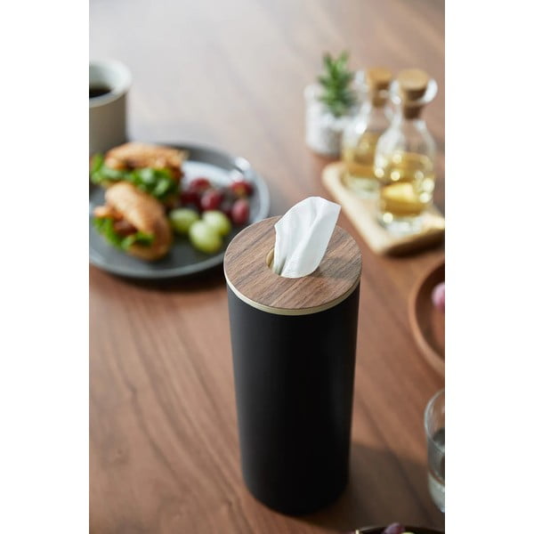 Suport pentru șervețele din metal negru Rin – YAMAZAKI-image-1